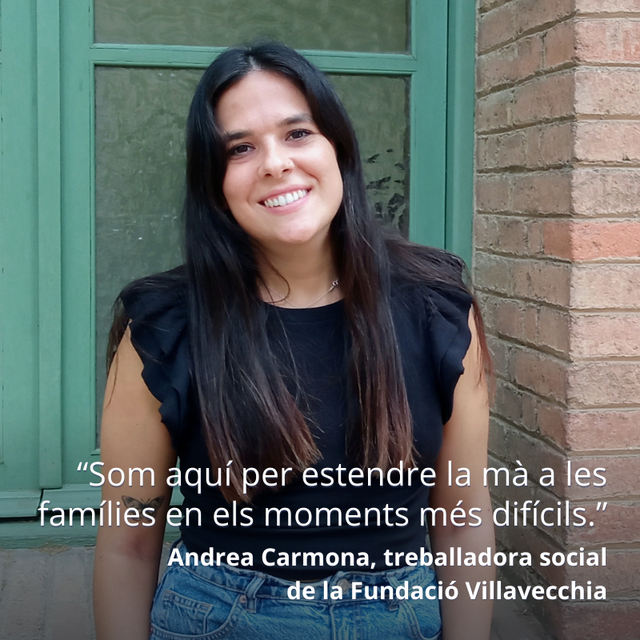 Andrea Carmona, treballadora social de la Fundació Villavecchia
