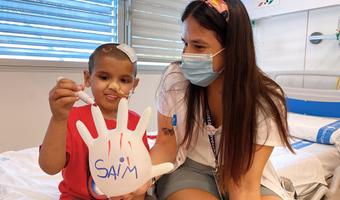 Saim y Andrea en el Hospital Vall d'Hebron