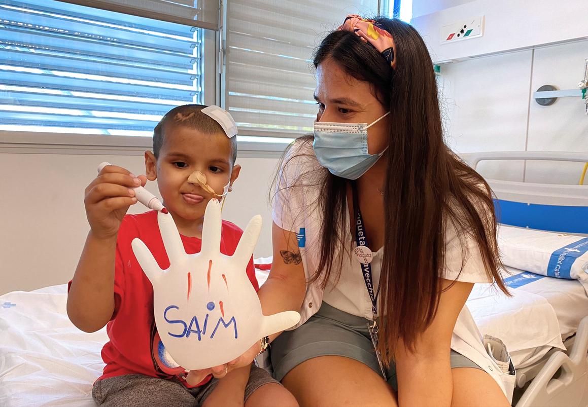 Saim y Andrea en el Hospital Vall d'Hebron