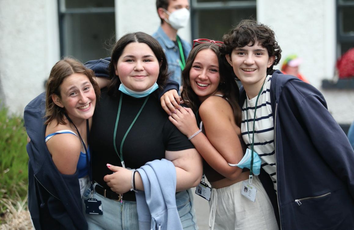 La Marta, la Maria, l'Íngrid i la Marina a Barretstown el juliol passat.