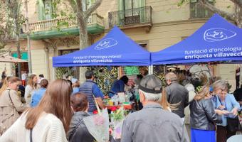 Parada de Sant Jordi en la rambla de Catalunya