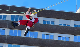 Papá Noel ha llegado con tirolina de la mano de la Fundación Villavecchia