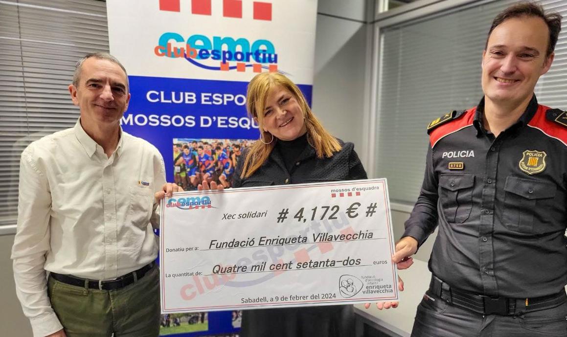 El Club Esportiu de Mossos d'Esquadra nos ha hecho una importante donación